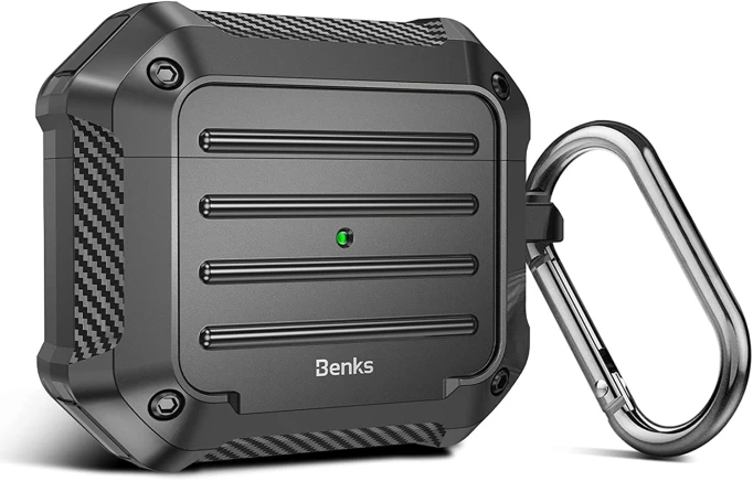 Чехол Benks Suitcase Protective Case для Apple AirPods 3, Тёмно-серый