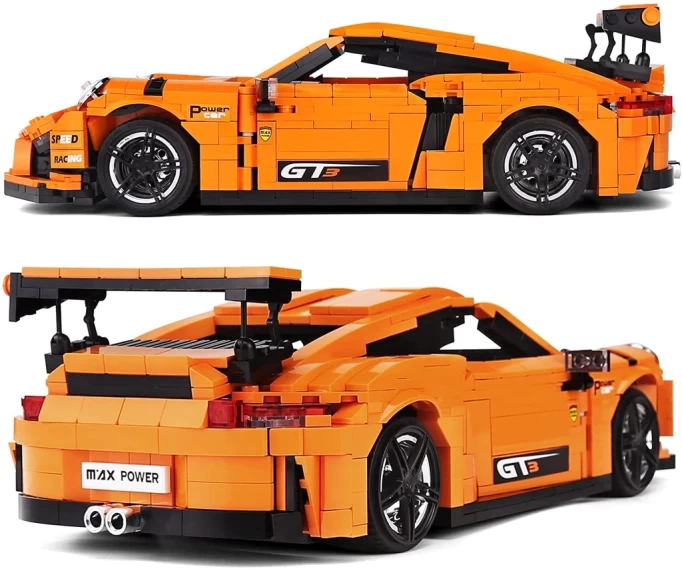 Конструктор Mould King Creative Idea 13129. Porsche GT3 RS, 1072 деталей, Оранжевый