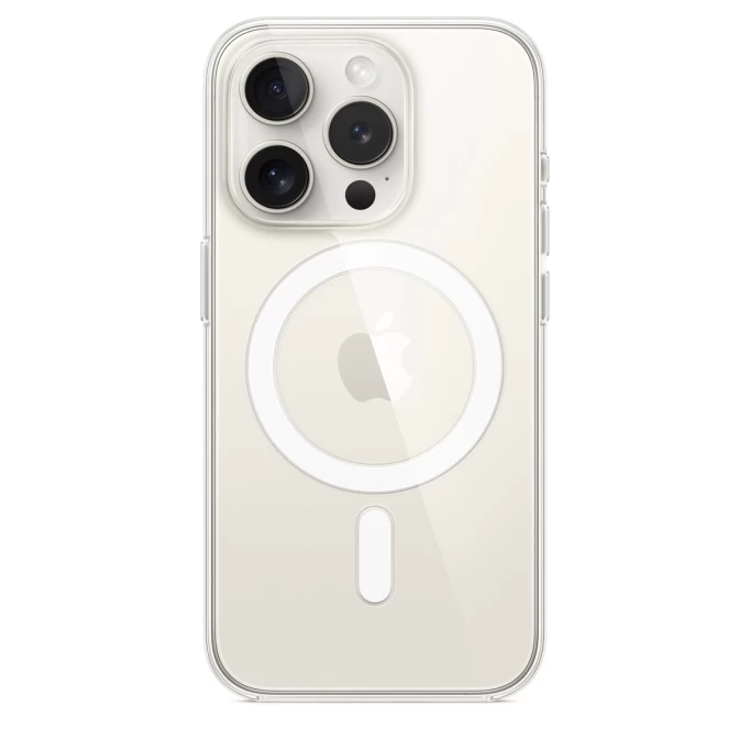 Накладка Clear Case with MagSafe для iPhone 15 Pro Max, Прозрачная