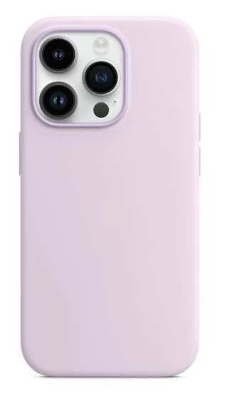 Накладка Silicone Case для iPhone 15 Pro Max, Бледно-лиловая