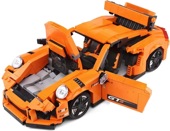 Конструктор Mould King Creative Idea 13129. Porsche GT3 RS, 1072 деталей, Оранжевый
