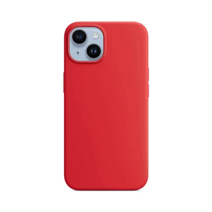 Накладка Silicone Case With MagSafe для iPhone 15, Красная