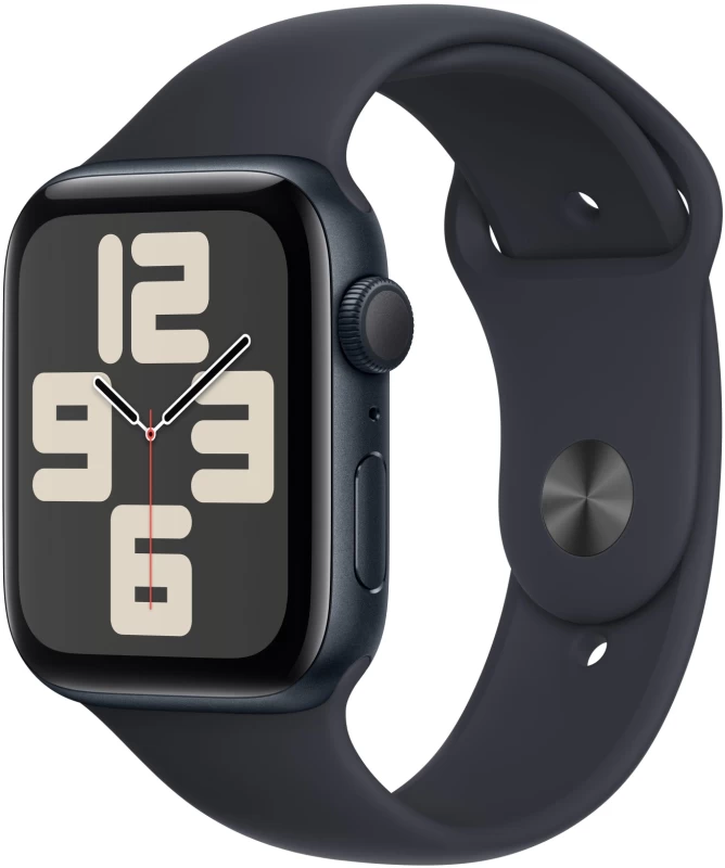 Apple Watch SE 2023, 44 мм, алюминий цвета "тёмная ночь", Midnight Sport Band, размер M/L (MRE93)