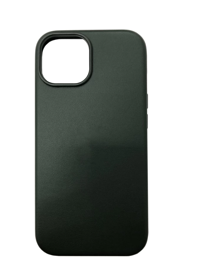 Накладка Leather Case With MagSafe для iPhone 15, Evergreen