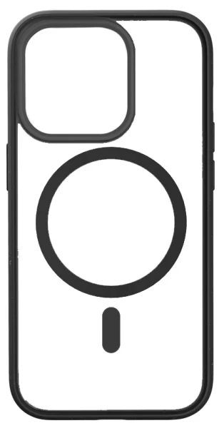 Накладка Clear Frame With MagSafe для iPhone 15, Чёрная