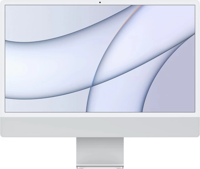 Apple iMac 24" Retina 4,5K, (MGPC3RU/A) (M1, 8C CPU, 8C GPU, 8 ГБ, 256 ГБ SSD), Серебристый