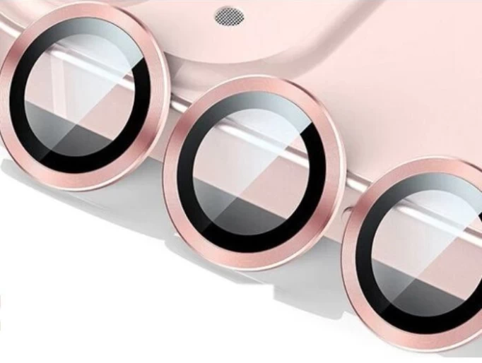 Защитное стекло на камеру Wiwu Lens Guard для iPhone 15/15 Plus, Розовое 