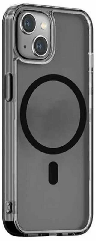 Накладка Wiwu Crystal Magnetic case With MagSafe для iPhone 15, Чёрная (MCC-101)