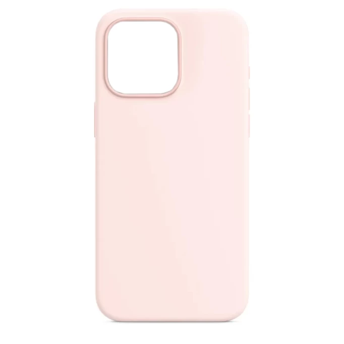 Накладка Silicone Case для iPhone 15 Pro Max, Пудровая