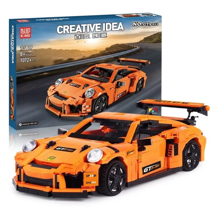 Конструктор Mould King Creative Idea 13129. Porsche GT3 RS, 1072 деталей, Оранжевый