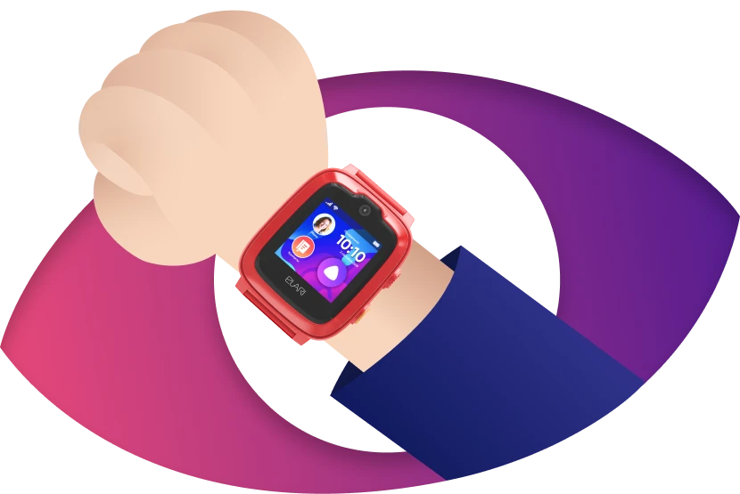 Детские умные часы Elari KidPhone 4G (KP-4G), Красные